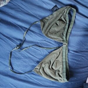 Olivaceous M, olive green bralet